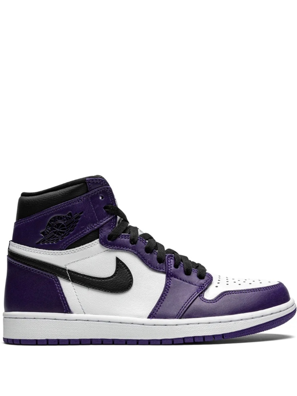 Air Jordan 1 Retro High OG "Court Purple 2.0" Sneakers - Sz Youth 5.5/Womens 7